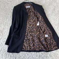 DOLCE&GABBANA✨ジャケットコート　レオパード　刻印ボタン　金具　L