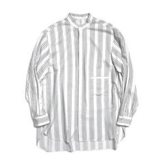 YOKE(ヨーク) STRIPE BAND COLLAR LONG SHIRT YOKE/ヨーク/Boxy Stripe Regular Collar Shirt | GARDEN