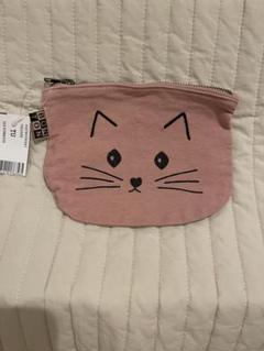 ボンポワン レオパード クラッチ ポーチ 猫 ねこ ネコ