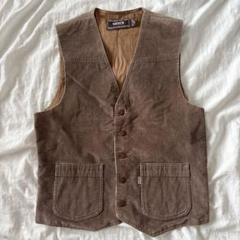 70s 80s USA製 Levis コーデュロイ ボアベスト L ブラウン 美品Levi'sリーバイス 70's アメリカ製 コーデュロイ 裏ボアベスト L