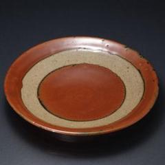 浜田庄司 柿釉縁丸皿直径∅27cm 人間国宝 民藝 R1489w1 - メルカリ