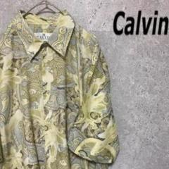 90S vintage 総柄シャツ　古着　半袖　メンズ　L 個性派