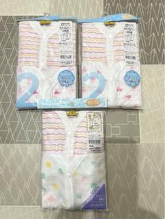 ベビー肌着 3枚セット ストライプ・ドット