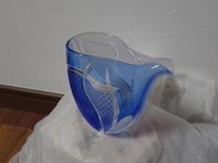 江戸切子 華硝流 熊倉隆一 紫ワイングラス 140ml 酒器 おまけ付】 華硝流 江戸切子 熊倉隆一 酒器 140ml 紫ワイン