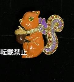 ANNA SUI ブローチ　リス　どんぐり　アナスイ　レア