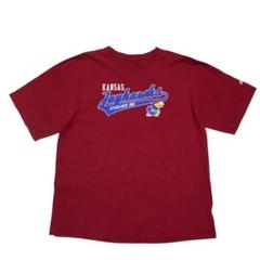 アディダス 半袖Tシャツ カンザス大学 カレッジロゴ レッド 夏物古着g85