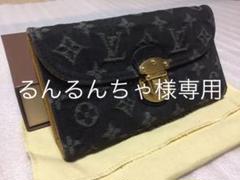 ルイヴィトン ポルトフォイユアメリア 長財布 モノグラムデニムノワール デニム