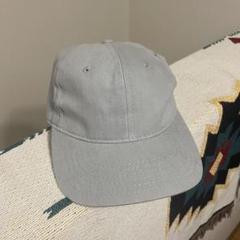 【USA製】90s コットンキャップ グレー ブルー系 ヴィンテージ