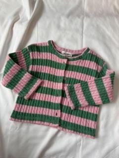 my bébé 韓国子供服 ストライプカーディガン