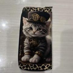 値下げ❣️ラスト1点‼️スチームパンク猫⭐︎長財布⭐︎