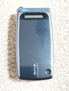 WILLCOM WX300K 京セラ　折りたたみ式携帯電話 シルバー ジャンク
