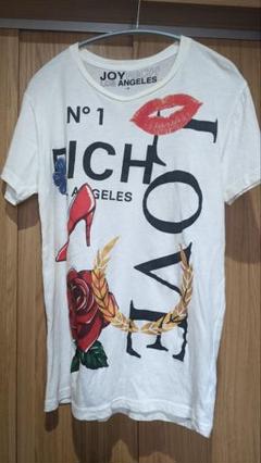 JOY ANGELES グラフィックTシャツ ホワイト　ローズバッド