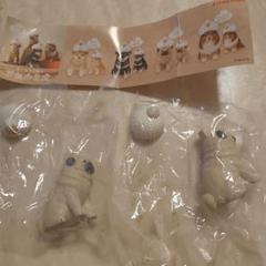 パグ×2 あかねの木彫り アヒルと犬 ガチャ カプセルトイ