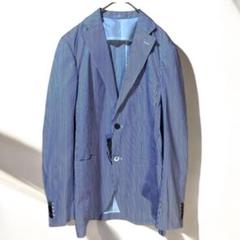DESIGN WORKS ストライプ　ブルー　ジャケット　L〜LL ゴルフ　美品