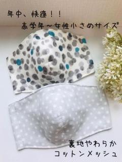 裏地コットンメッシュ 立体インナーマスク子供用2枚