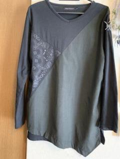 NOBLE PRODUCT（M）黒　アシンメトリーシャツ　ノーベルプロダクト