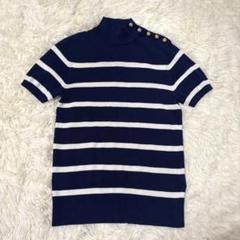 ポロ　ラルフローレン　現行　半袖ニット　マックネック　ボーダー ポロラルフローレン現行半袖ニットマックネックボーダー