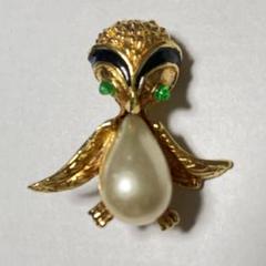 新品タグ付!CARVENカルヴェン☆ヴィンテージブローチ/ゴールドターコイズ 新品タグ付!CARVENカルヴェン☆ヴィンテージブローチ/ゴールド