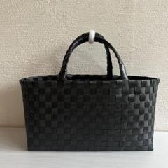 SEA シー かごバッグ ハンドバッグ ブラック レザー A4可能 SEA シー かごバッグ ハンドバッグ ブラック レザー A4可能