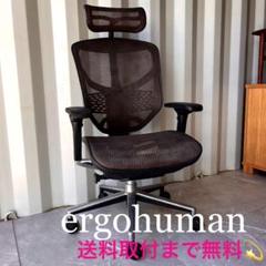 取付無料!エルゴヒューマン エンジョイ 人間工学ブラックメッシュオフィスチェア✨