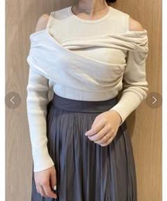 アシメクロスデザインリブニット　SNIDEL