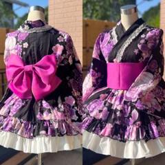 新品 Y2K 大人用 浴衣ドレス 帯2点セット 姫ギャル 平成GAL チュール 新品 Y2K 大人用 浴衣ドレス 帯2点セット 姫ギャル 平成GAL