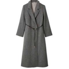 《美品》 SNIDEL ベルテッドレディコート グレー 1 ロングコート ベルト
