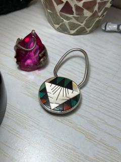 刻印 インディアン インレイ 作家 キーホルダー