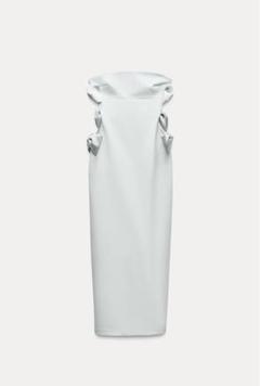 zara サテンボウミディワンピース ar掲載 - メルカリ