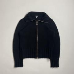 DOLCE & GABBANA リブ編みハーフジップニットsize46