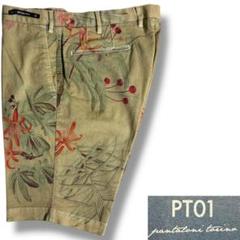 J6249 新品 PT01 BERMUDA 花柄バミューダパンツ オリーブ 52
