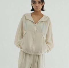 トップス CLANE SHEER AIRY ZIP HOODIE CLANE SHEER AIRY ZIP HOODIE