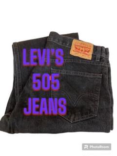 HB242 LEVI'S 505 黒 デニムパンツ W36 L32 ジーンズ