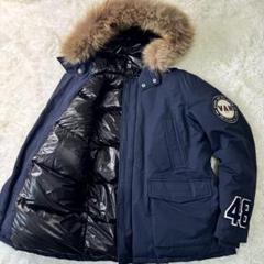 美品✨VAN JACKET ダウンジャケットファーワッペン ネイビーLL