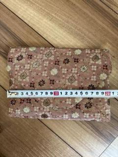 ハンドメイドポーチピンク花柄20×15cm
