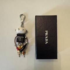 PRADA】プラダ チャーム ロボット 金属製×レザー ピンク