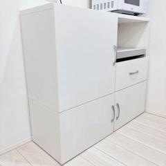 IKEA イケア ベストー 食器棚 ローボード カップボード 収納 引き出し 白