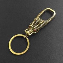 【 No.42 アクセサリー カラビナ 67mm ドラゴン 真鍮 】★のサムネイル