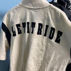 letitride レットイットライド　ボーリングシャツ 白 チェーン刺繍 60s USA製 King Louieキングルイ チェーン刺繍 レーヨン