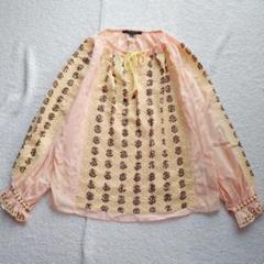 SCOTCH&SODA エンブロイダリー スパンコール 長袖 ブラウス リボンのサムネイル
