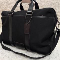 美品 コーチ 3WAY ビジネスバッグ メンズ ショルダー 手提げ リュック 黒