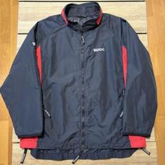 TRAX 90s イングランド製 ナイロン トラックジャケット 黒 赤 L 希少
