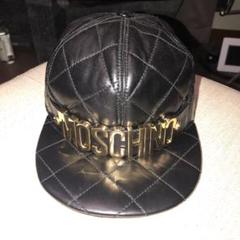 希少！韓国ソウル正規品　モスキーノ　レザーキャップ　帽子　革製　moschino 希少！韓国ソウル正規品モスキーノレザーキャップ帽子革製moschino