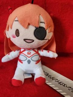 かおもじネコ　エヴァンゲリオン　アスカ風　ぬいぐるみ　マスコット　キーホルダー かおもじネコ エヴァンゲリオン アスカ風 ぬいぐるみ マスコット
