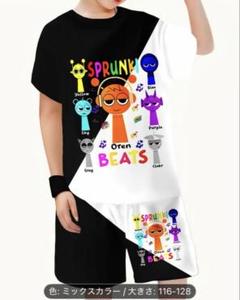 スプランキー　Tシャツ パンツ　セット　黒　白　120-130サイズ相当　p7