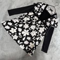 C.P.A 長袖トップス サイズM 花柄 ブラック ✨良品✨