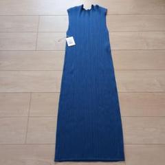 極美品　プリーツプリーズ ノースリーブワンピース　Aライン　 黒 L リボン ISSEY MIYAKE PLEATS PLEASE プリーツプリーズ イッセイミヤケ