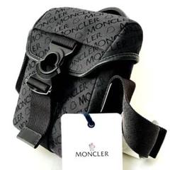 【美品】【レア】MONCLER モンクレールダウンボディバッグ ウエストポーチ黒 モンクレール MONCLER ボディバッグ ブラック レディース