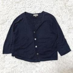 マーガレットハウエル　リネンカーディガン　ダークブラウン レディース　M マーガレットハウエル リネンカーディガン ダークブラウン