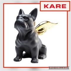 ★展示品★ KARE カレ シッティングエンジェルドッグ デコオブジェ シッティングエンジェルドッグゴールドブラック デコオブジェ
